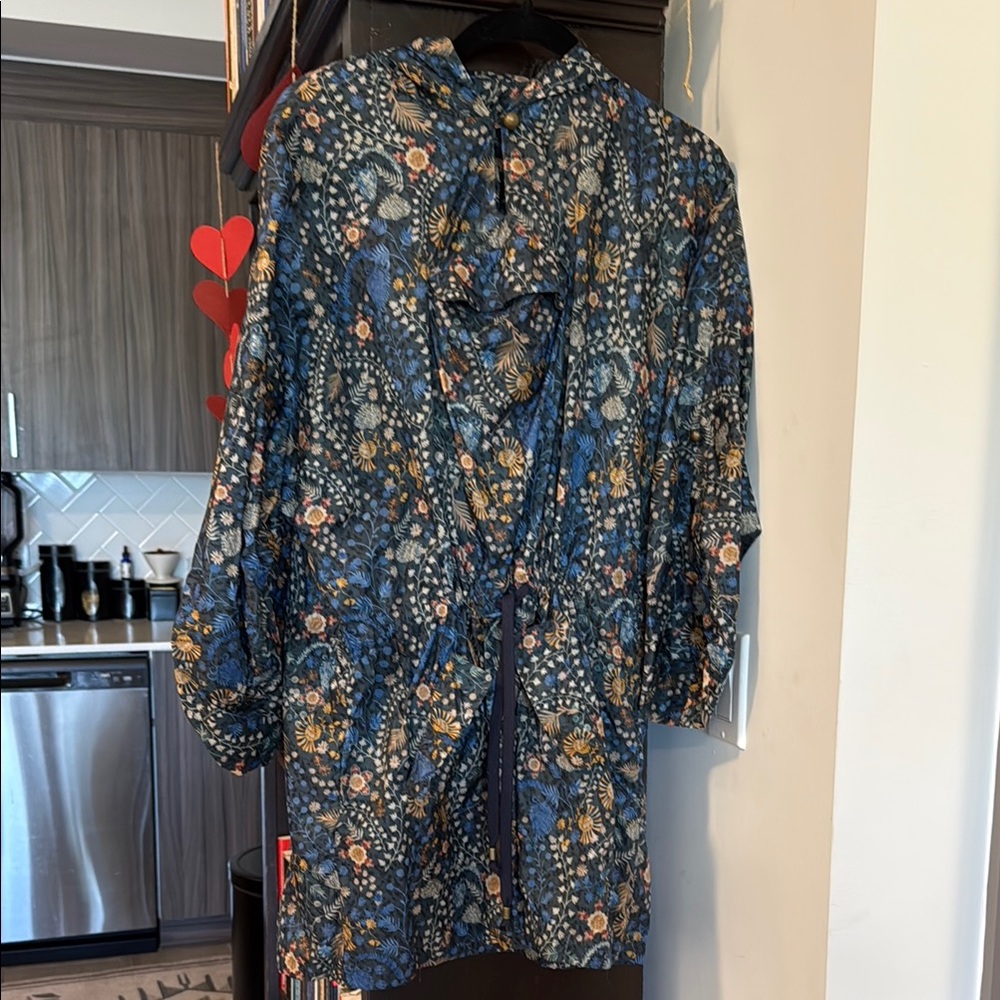 Sessun Floral Patterned Kimono Hooded Jacket